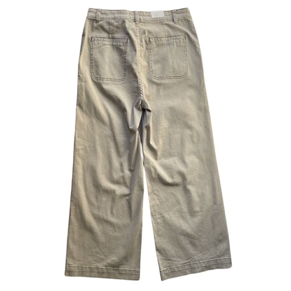 NEW CASLON Nordstrom Wide Leg High Waist Crop Chino Pant Trouser Size 28 Tan - Picture 10 of 10
